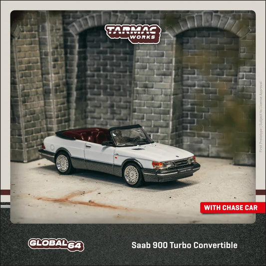 Tarmac Works - Saab 900 Turbo Convertible White - GLOBAL64 - Scale 1/64 T64G-067-WH