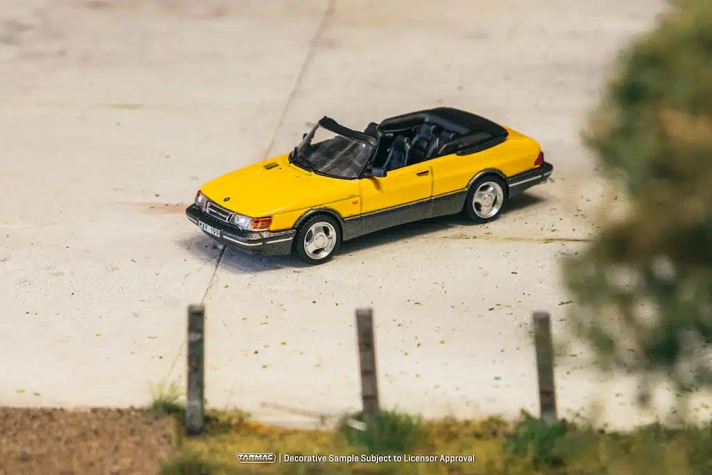 Tarmac Works - Saab 900 Turbo Convertible Yellow - GLOBAL64 - Scale 1/64 T64G-067-YE