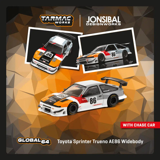 Toyota Sprinter Trueno AE86 Widebody TRD - Tarmac Works - Scale 1/64 T64G-060-TRD