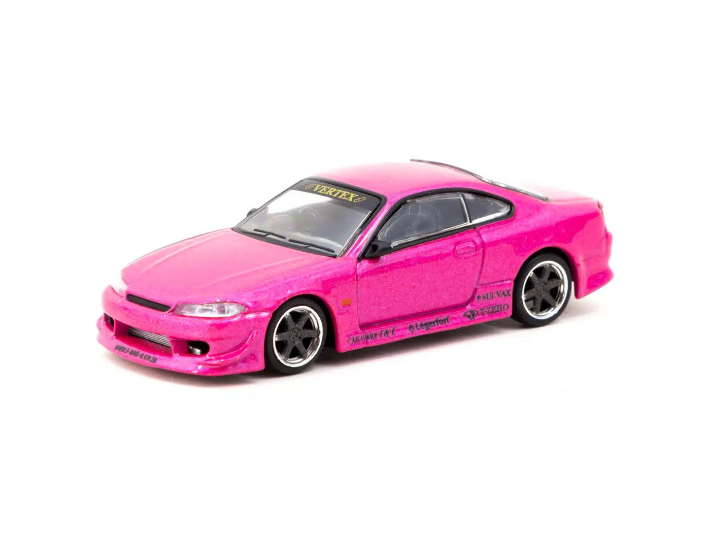 Tarmac Works - VERTEX Nissan Silvia (S15) Pink Metallic - GLOBAL64 - Scale 1/64 T64G-023-PI