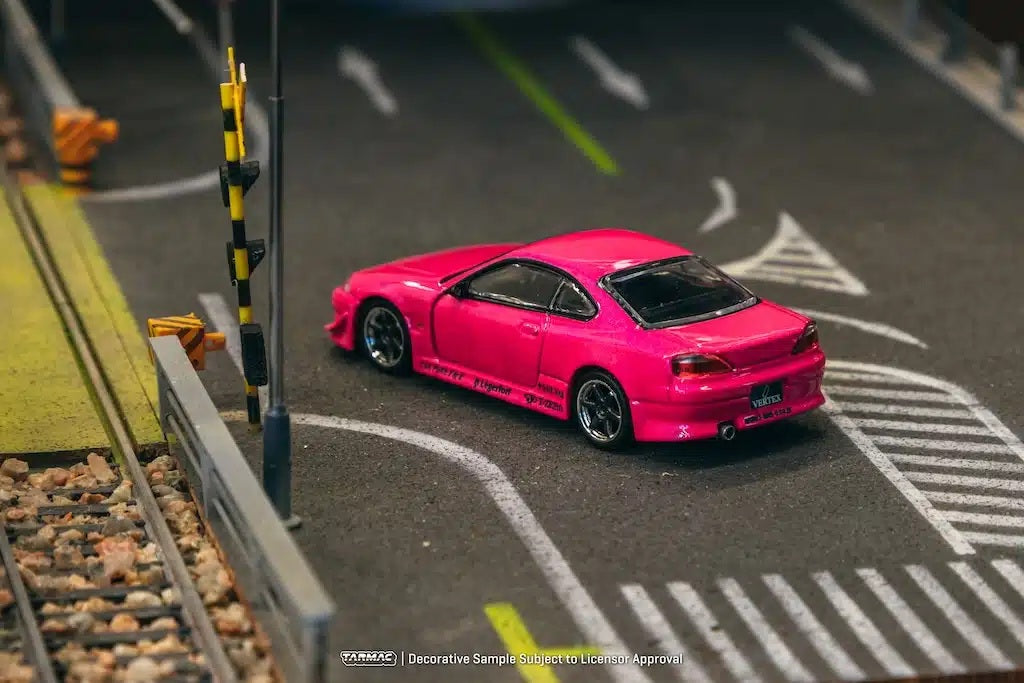 Tarmac Works - VERTEX Nissan Silvia (S15) Pink Metallic - GLOBAL64 - Scale 1/64 T64G-023-PI