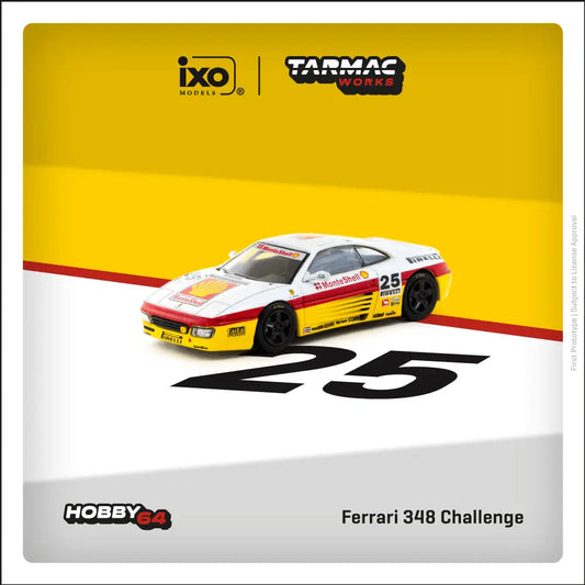 Tarmac Works - Ferrari 348 Challenge Italian GT 1994 Oscar Larrauri - HOBBY64 - Scala 1/64 T64-082-94IGT25