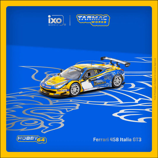 Tarmac Works - Ferrari 458 Italia GT3 GT Asia 2016 C. Van Dam / P. Bhirombhakdi - HOBBY64 - Scale 1/64 T64-074-16GTA12