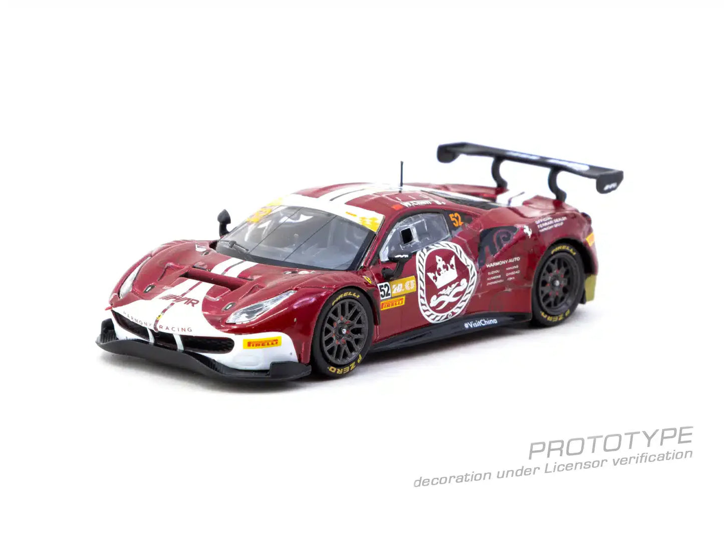 Tarmac Works - Ferrari 488 GT3 Macau GT Cup – FIA GT World Cup 2023 Harmony Racing Chen Weian - HOBBY64 - Échelle 1/64 T64-072-23MGP52