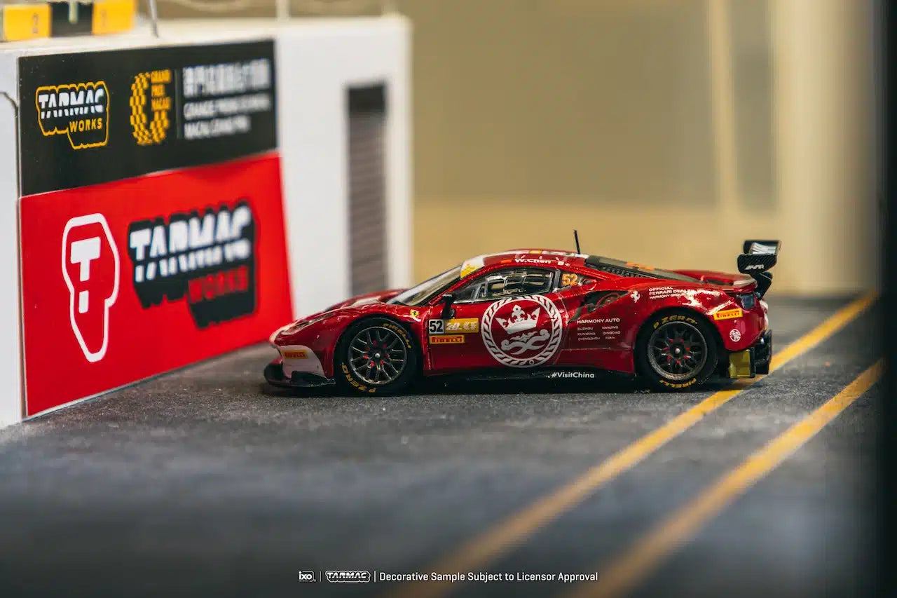 Tarmac Works - Ferrari 488 GT3 Macau GT Cup – FIA GT World Cup 2023 Harmony Racing Chen Weian - HOBBY64 - Échelle 1/64 T64-072-23MGP52