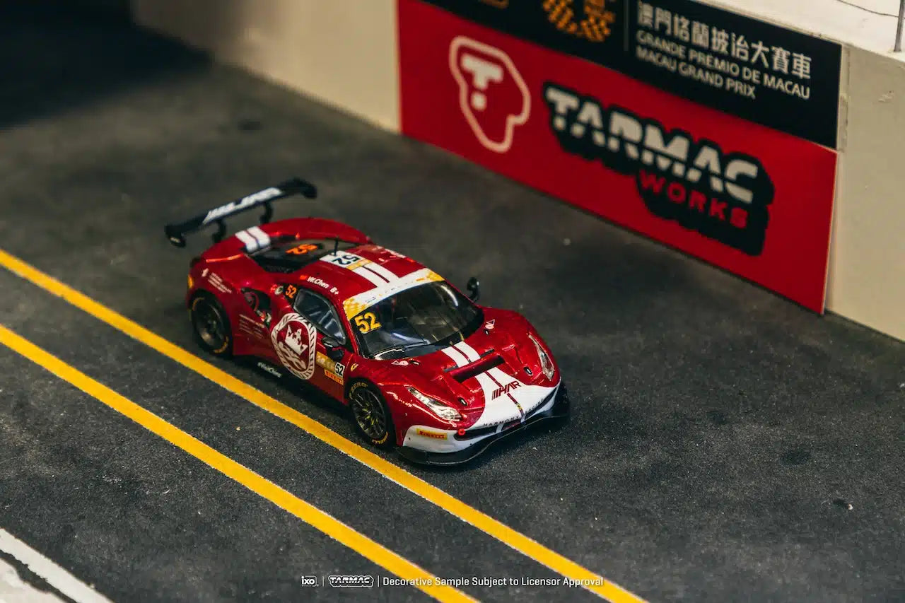 Tarmac Works - Ferrari 488 GT3 Macau GT Cup – FIA GT World Cup 2023 Harmony Racing Chen Weian - HOBBY64 - Échelle 1/64 T64-072-23MGP52