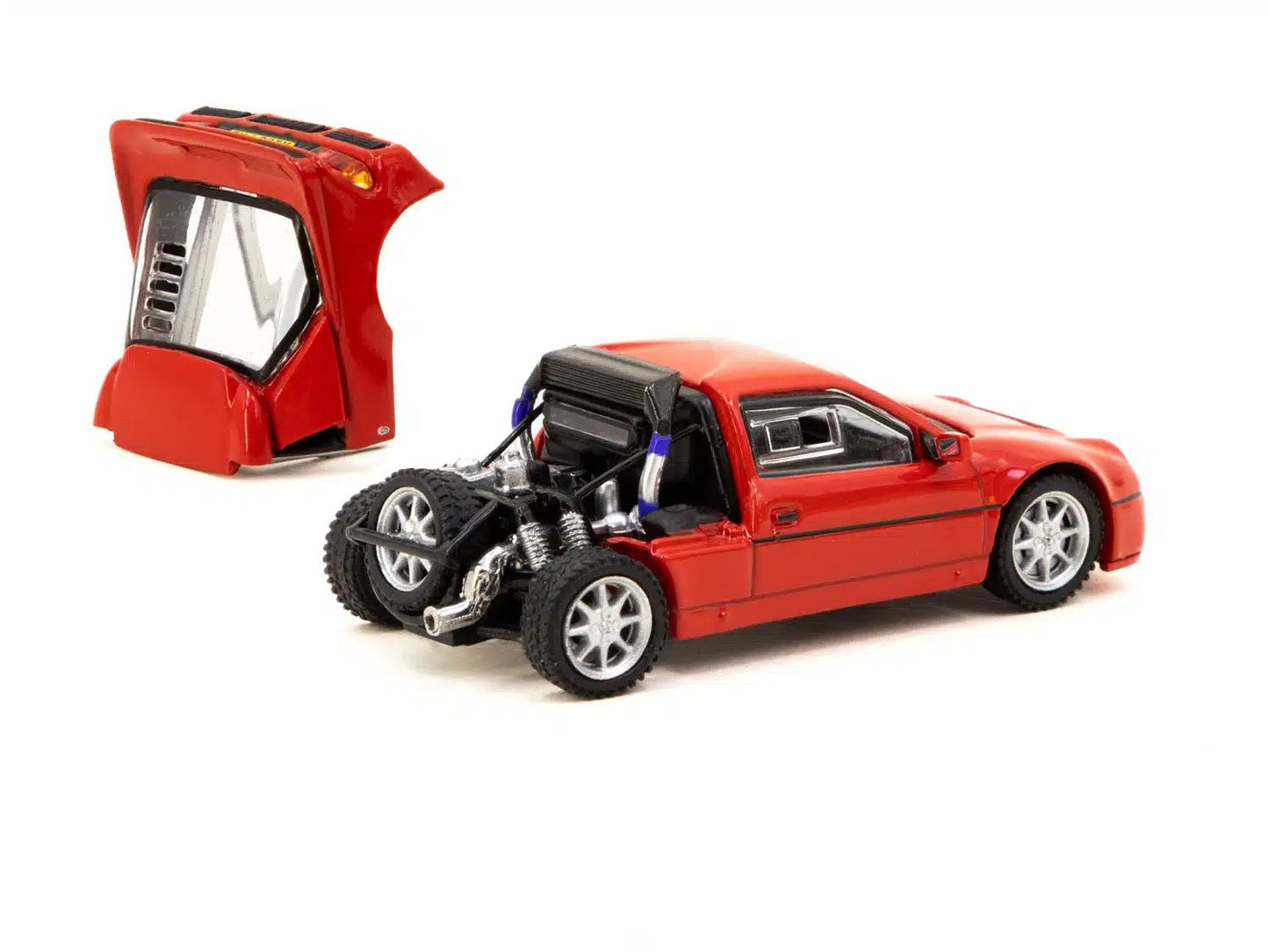 Tarmac Works - Ford RS200 Red - HOBBY64+ - Scale 1/64 T64PR-001-RE
