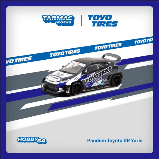 Travaux sur asphalte - Pandem Toyota GR Yaris TOYO TIRES - HOBBY64 - Échelle 1/64 T64-080-TOYO
