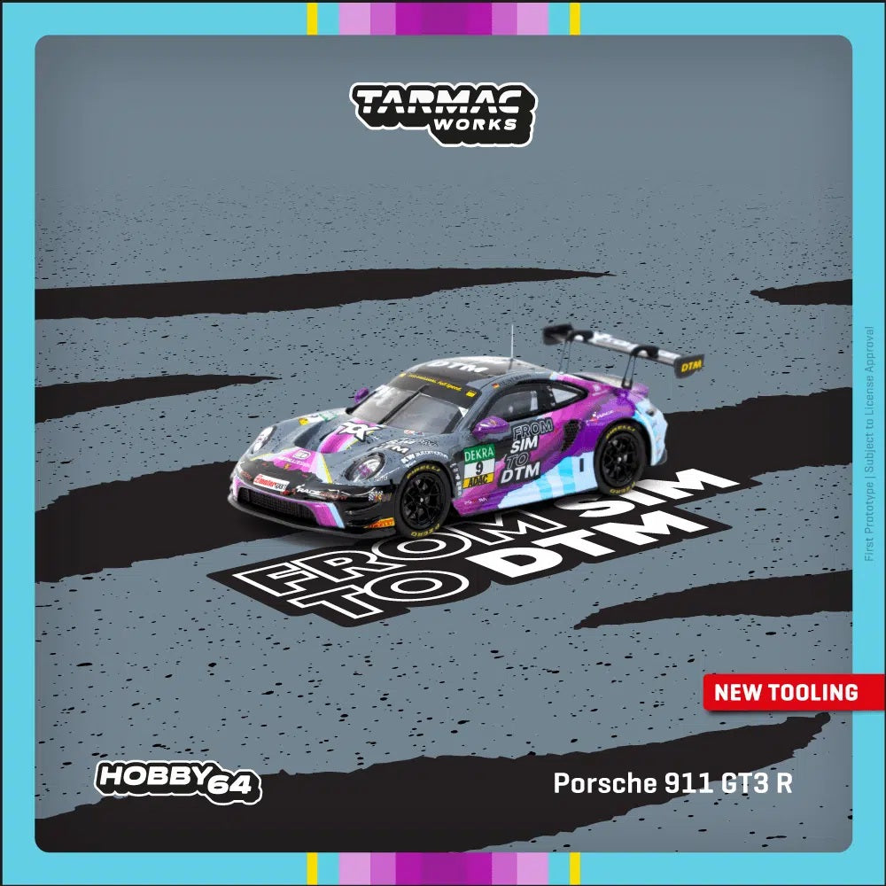 Tarmac Works - Porsche 911 GT3 R DTM 2023 Tim Heinemann - HOBBY64 - Scale 1/64 T64-084-23DTM09