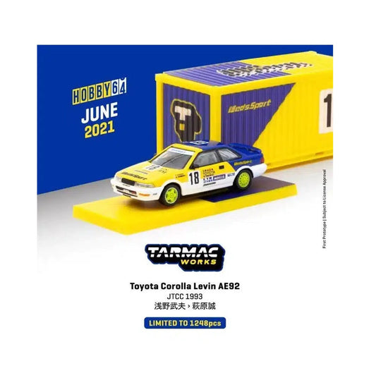 Tarmac Works - Toyota Corolla Levin AE92 JTC 1993 - Hobby64 - Scala 1/64 T64-036-93JTC18