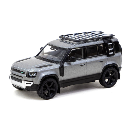 Tarmac Works - Land Rover Defender 110 Gray Metallic - Scale 1/64 T64G-020-GY