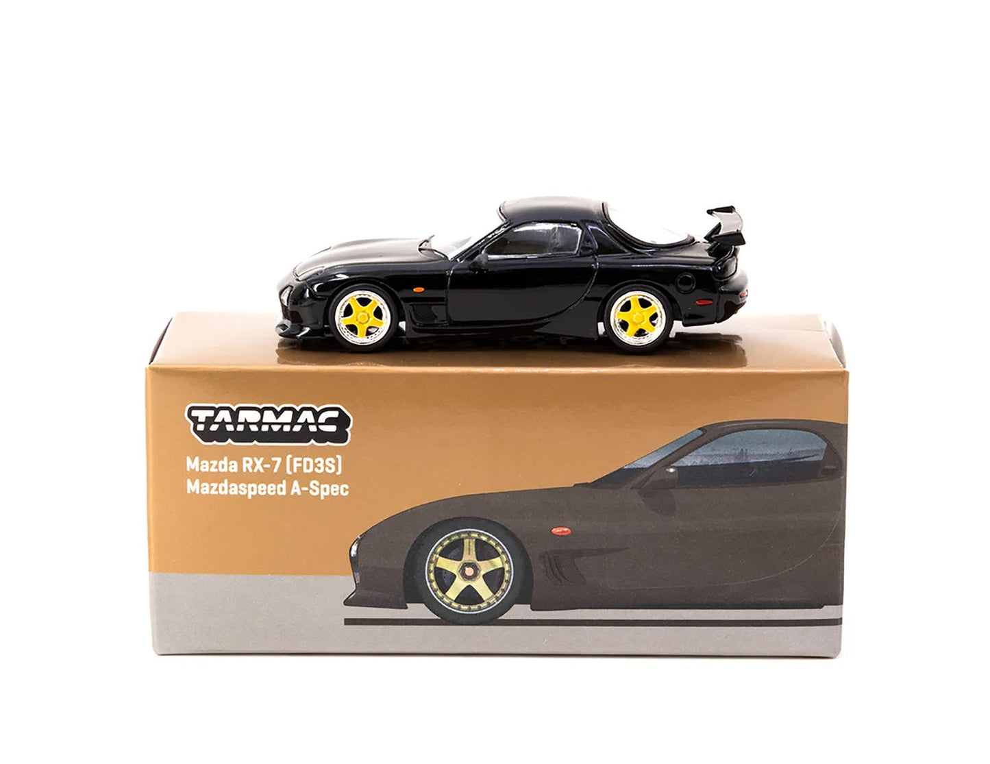 Tarmac Works - Mazda RX-7 FD3S Mazdaspeed A-Spec Brilliant Black "Global64" Series - Scale 1/64 T64G-012-BK