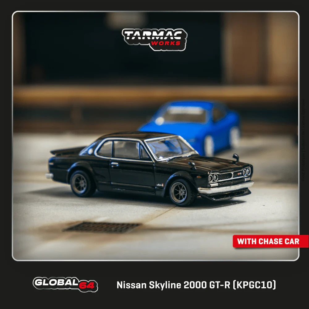 Tarmac Works - Nissan Skyline 2000 GT-R (KPGC10) Black "Global64" Series MiJo Exclusives - Scala 1/64 T64G-043-BK