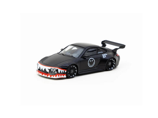 Tarmac Works - Porsche Old & New 997 Matt Black - HOBBY64 - Scala 1/64 T64-TL053-MB