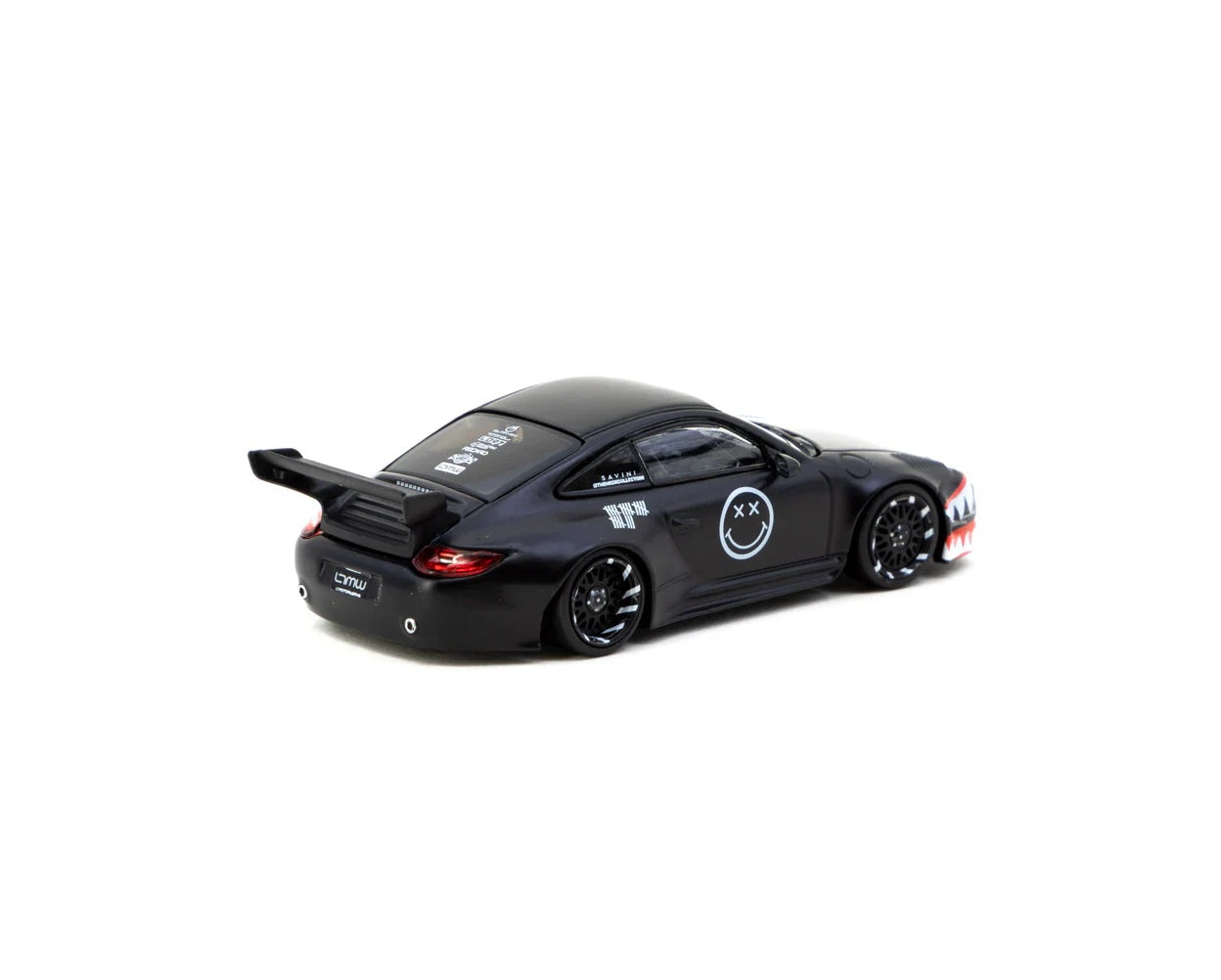 Tarmac Works - Porsche Old &amp; New 997 Matt Black - HOBBY64 - Scale 1/64 T64-TL053-MB