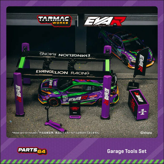 Tarmac Works - Garage tools set EVA Racing - PARTS64 - Scale 1/64 T64A-TL001-EVA