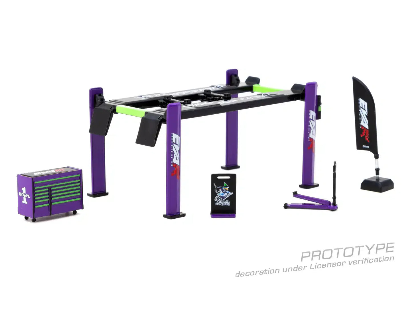 Tarmac Works - Garage tools set EVA Racing - PARTS64 - Scale 1/64 T64A-TL001-EVA