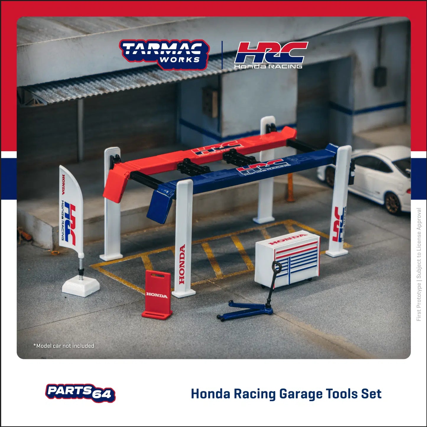 Tarmac Works - Garage tools set Honda Racing - PARTS64 - Scale 1/64 T64A-TL001-HRC