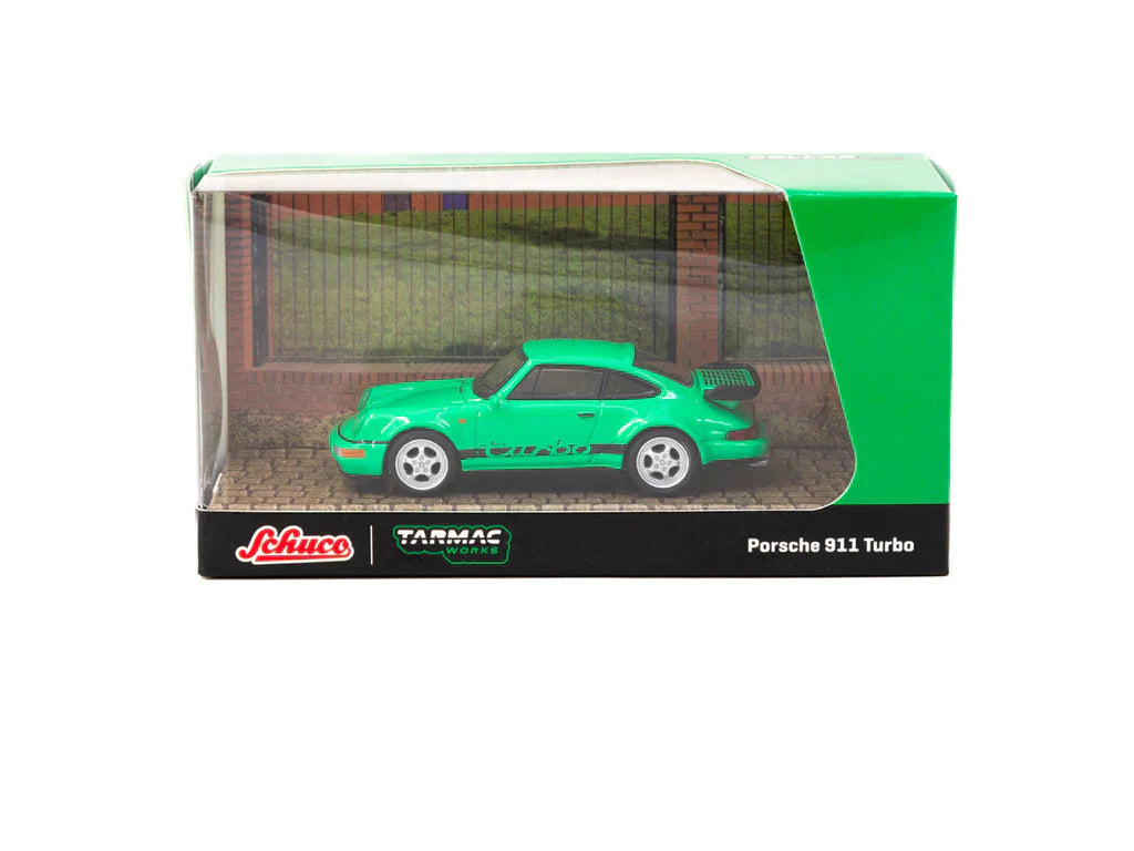 Tarmac Works - Porsche 911 Turbo Green - COLLAB64 Schuco - Scale 1/64 T64S-009-GR