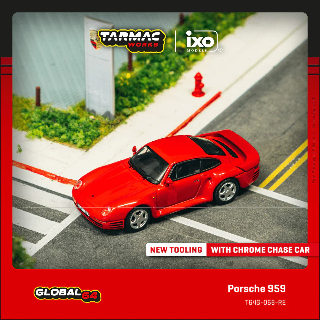 Tarmac Works - Porsche 959 Red - GLOBAL64 - Scale 1/64 T64G-068-RE