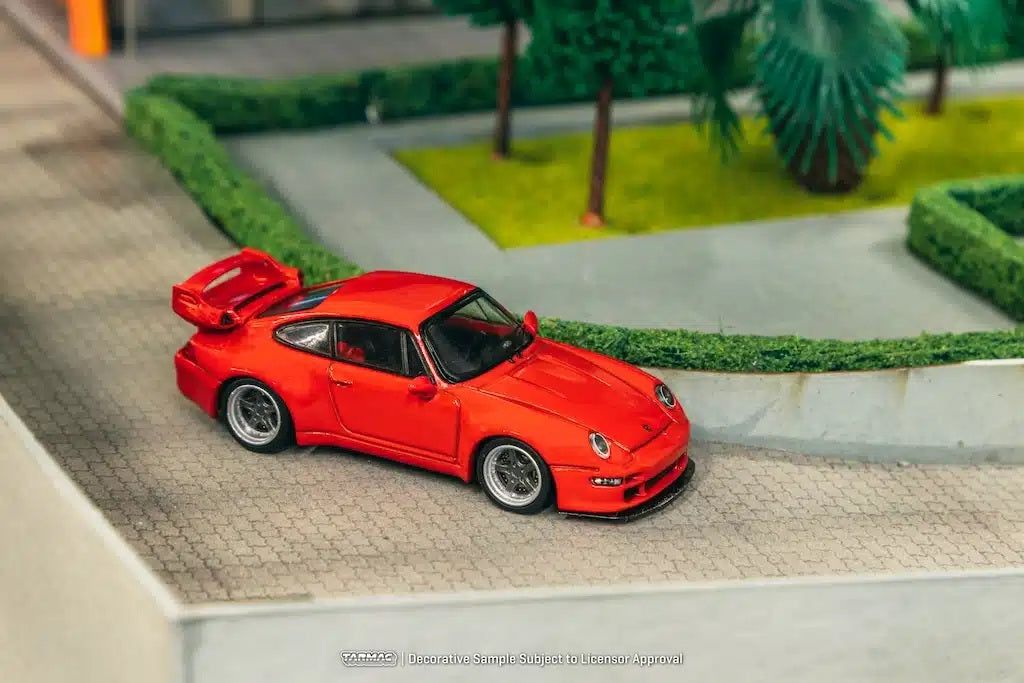 Tarmac Works - Porsche 993 Remastered By Gunther Werks Red - ROAD64 - Scale 1/64 T64R-TL054-RE