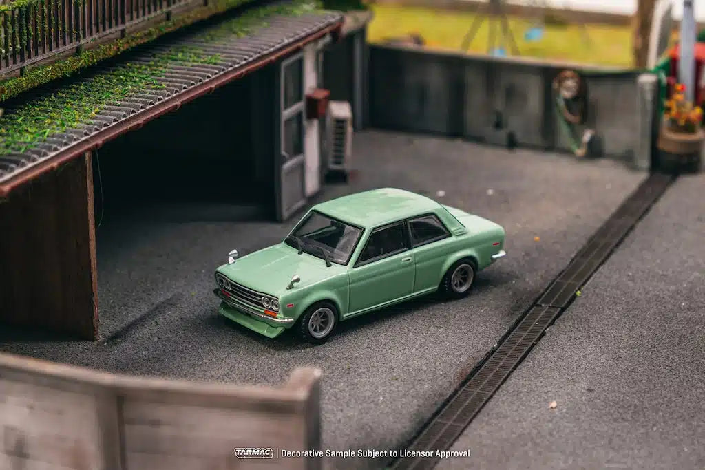 Tarmac Works - Datsun 510 Light Green  - ROAD64 - Scala 1/64 T64R-052-GR