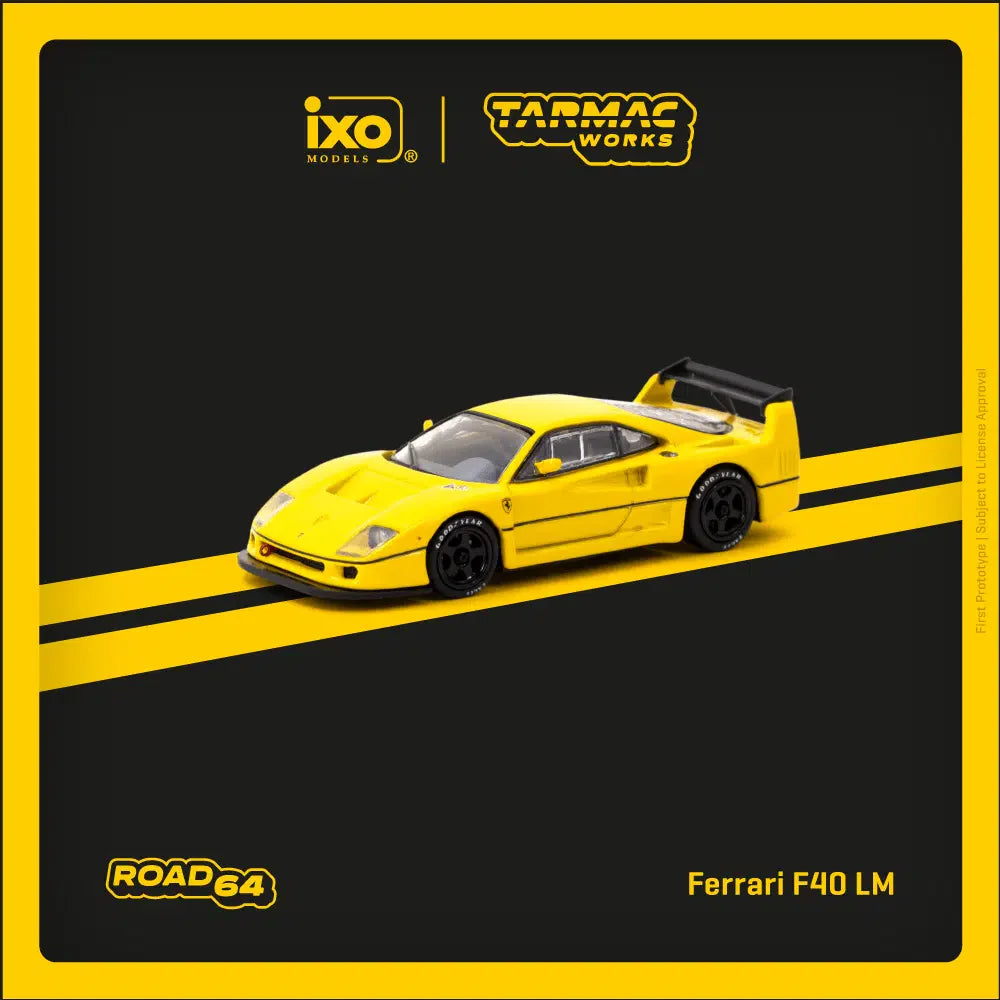 Tarmac Works - Ferrari F40 LM Yellow - Scale 1/64 T64R-075-YL