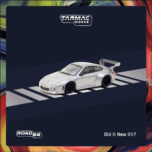 Tarmac Works - Porsche Old & New 997 Gray Metallic - ROAD64 - Scala 1/64 T64R-TL053-GRY