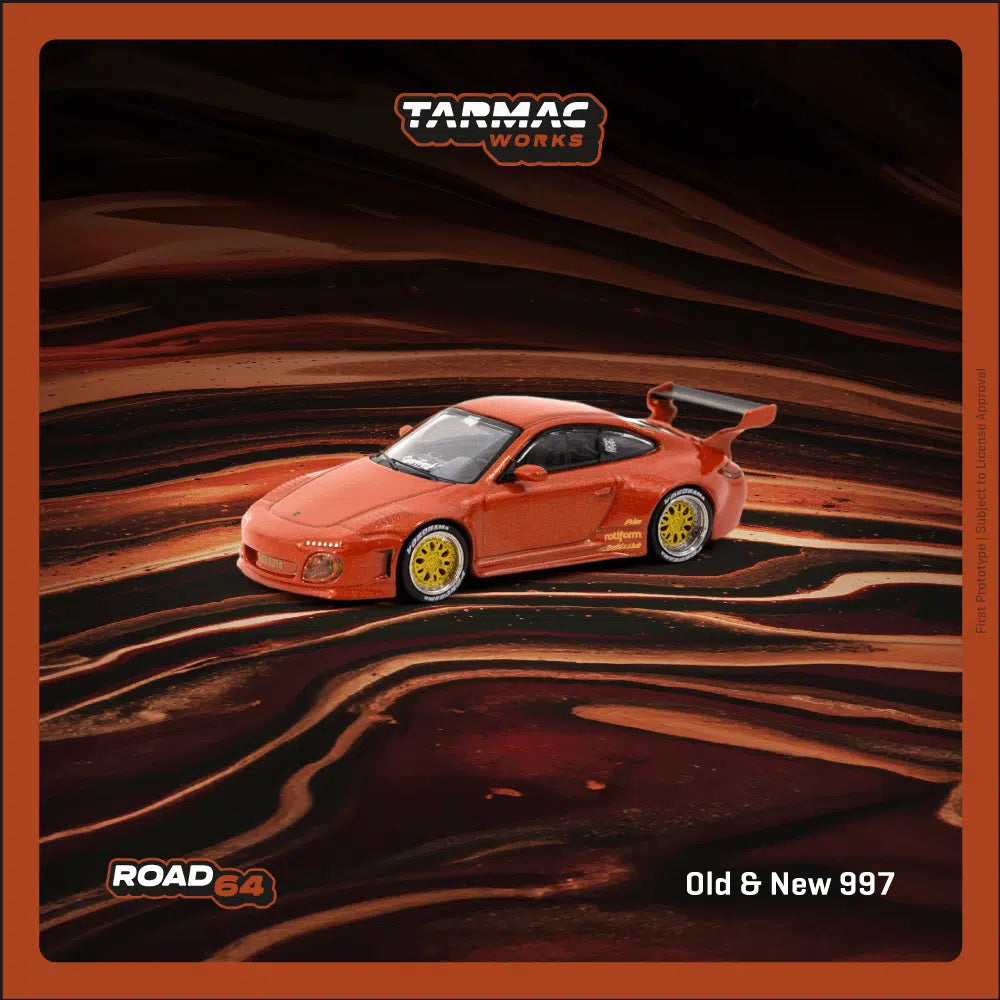 Tarmac Works - Porsche Old &amp; New 997 Red Metallic - ROAD64 - Scale 1/64 T64R-TL053-REM