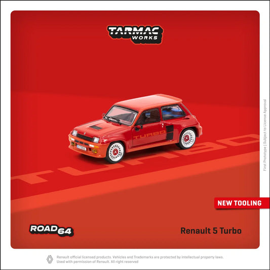 Tarmac Works - Renault 5 Turbo Red- ROAD64 - Scale 1/64 T64R-TL060-RED