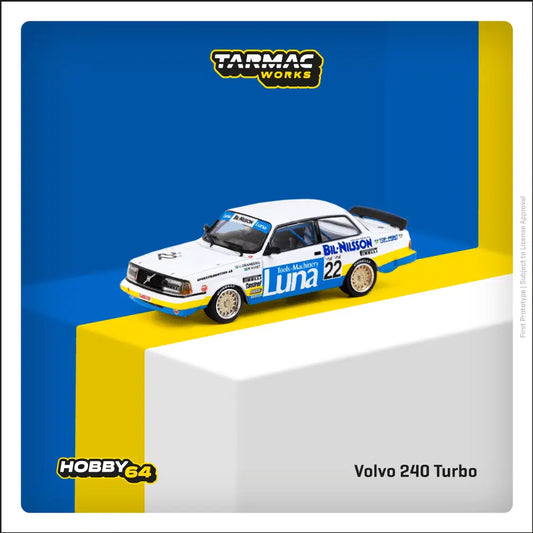 Tarmac Works - Volvo 240 Turbo ETCC Zolder 1984 Winner Ulf Granberg / Robert L. Kvist - HOBBY64 - Scale 1/64 T64-050-84ETC22
