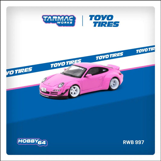 Tarmac Works - Porsche RWB 997 Pink  - HOBBY64 - Scala 1/64 T64-057-PN