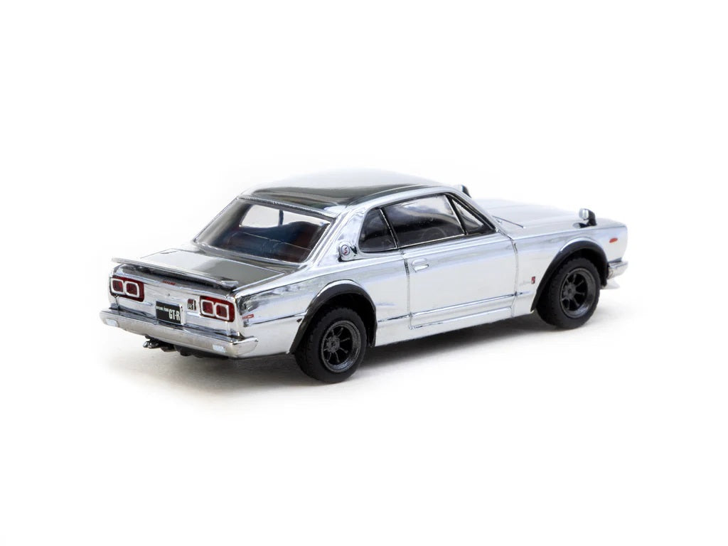 Tarmac Works - Nissan Skyline HT 2000GT-R Silver Chrome "Japan Fuji Speedway Special Ed" "Global64" Series - Scale 1/64 T64G-043-SC