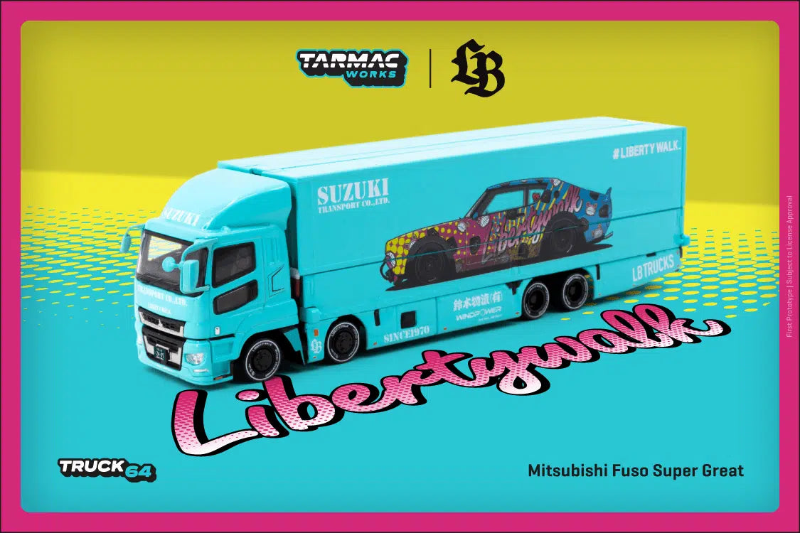 Tarmac Works - Mitsubishi Fuso Super Great LB-TRUCKS "LBWK" - TRUCK64 - Scale 1/64 T64T-TL001-LBS