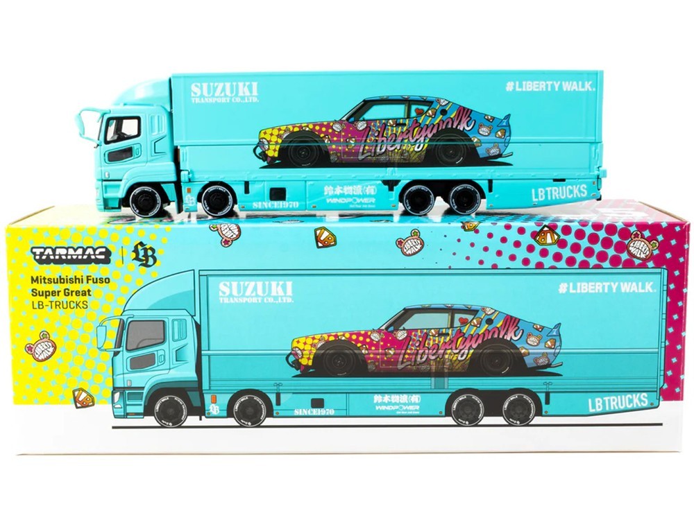 Tarmac Works - Mitsubishi Fuso Super Great LB-TRUCKS "LBWK" - TRUCK64 - Scale 1/64 T64T-TL001-LBS