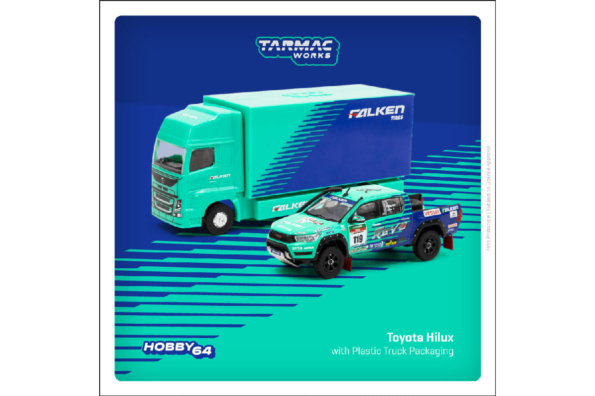 Tarmac Works - Toyota Hilux "Falken" AXCR 2017 - HOBBY64 - Scale 1/64 T64-041-FAL
