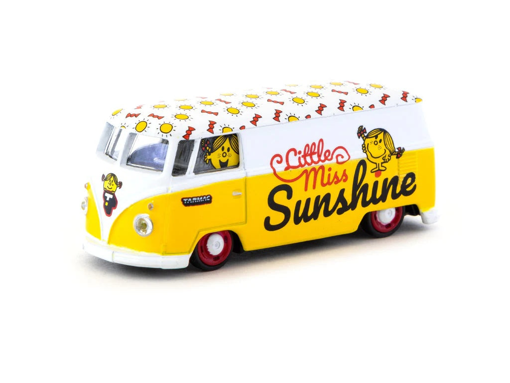 Tarmac Works - VW Type II (T1) Panel Van Mr.Men Little Miss Little Miss Sunshine - Scale 1/64 T64S-005-MMLM