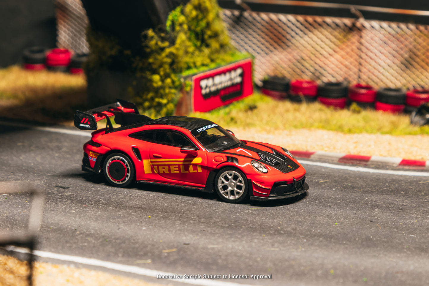 [PRE-ORDER] Tarmac Works x Minichamps - Porsche GT3RS (992.1) MANTHEY RACING Red 2025 - Scala 1/64 T64MC-023-RE