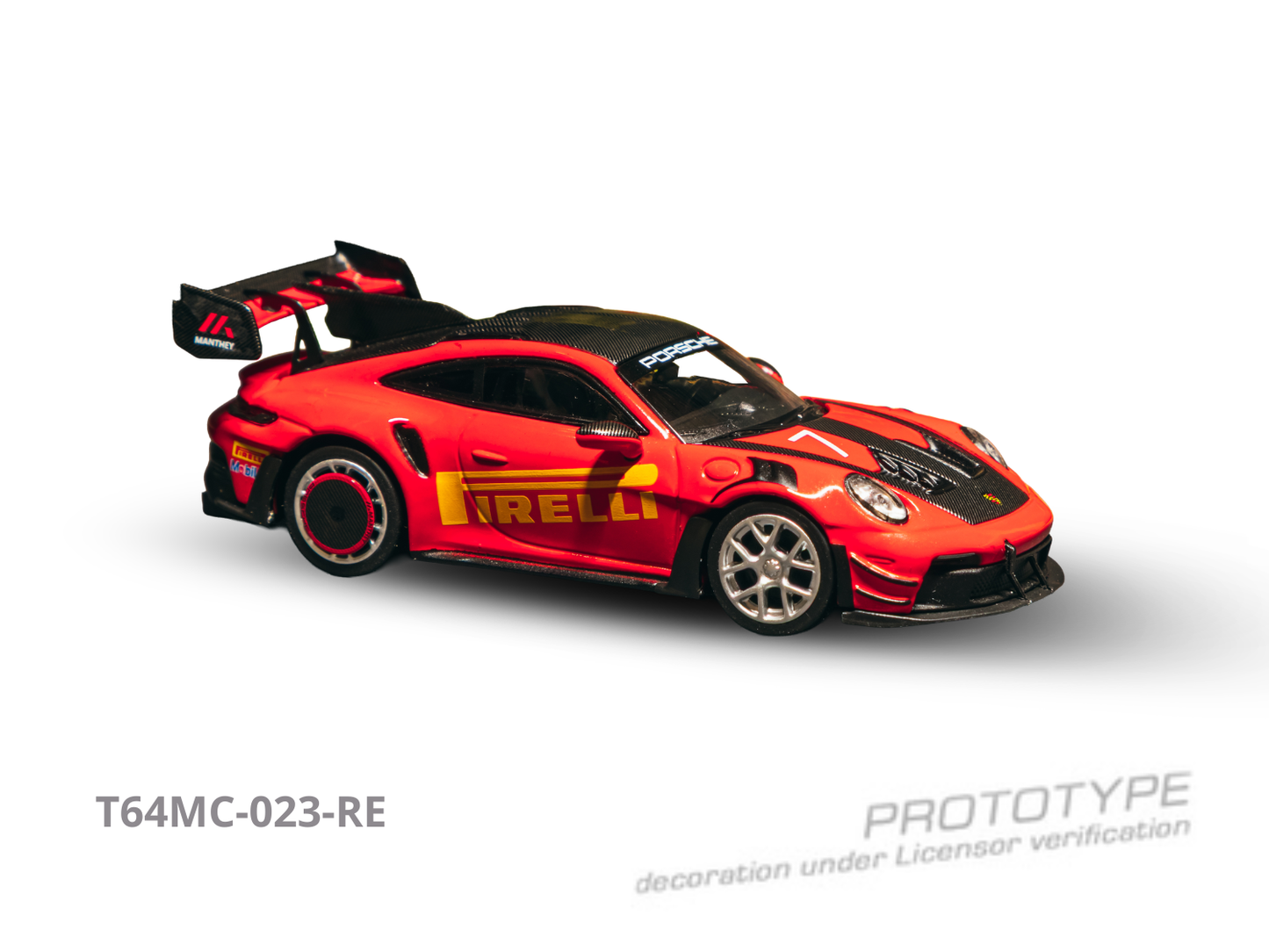[PRE-ORDER] Tarmac Works x Minichamps - Porsche GT3RS (992.1) MANTHEY RACING Red 2025 - Scala 1/64 T64MC-023-RE