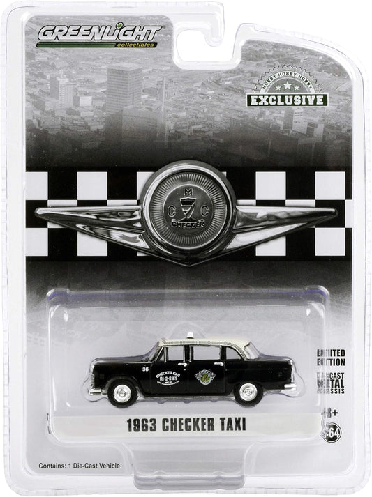 Greenlight - 1963 Checker Taxi Black - Scale 1/64 Hobby Exclusive