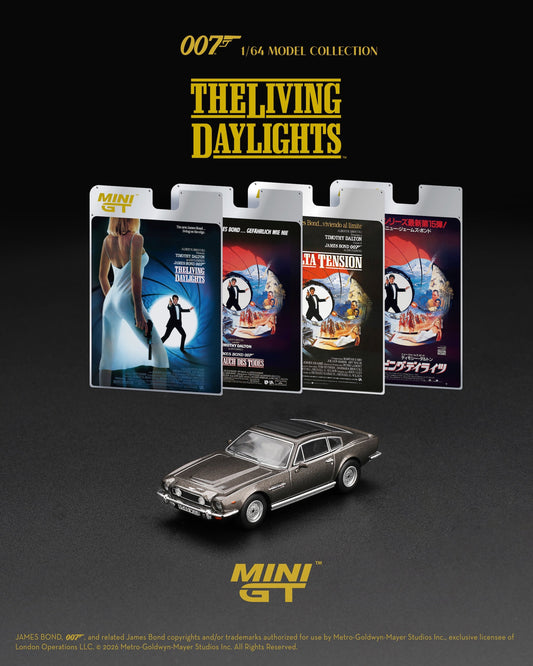 [PRE-ORDER] Mini GT - Aston Martin V8 Vantage The Living Daylights James Bond 007 movie 1987 - Scala 1/64 MGT00916-007G German Blister