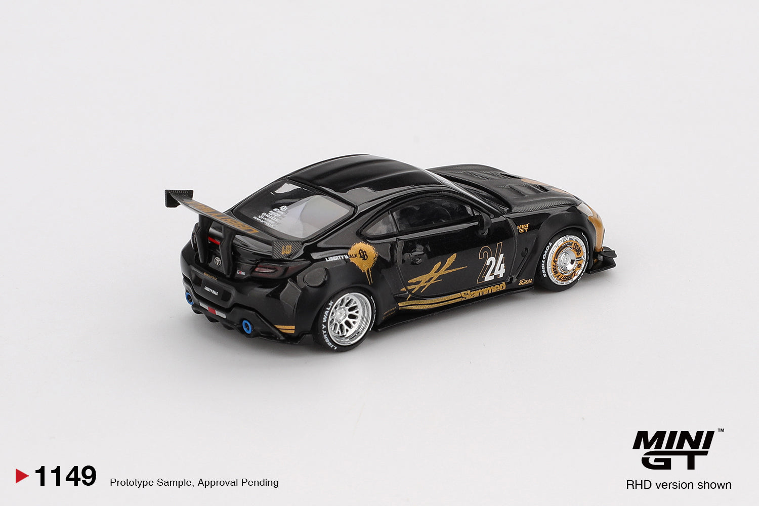 Mini GT - Toyota GR86 LB☆Nation Black / Gold 2025 - Scale 1-64