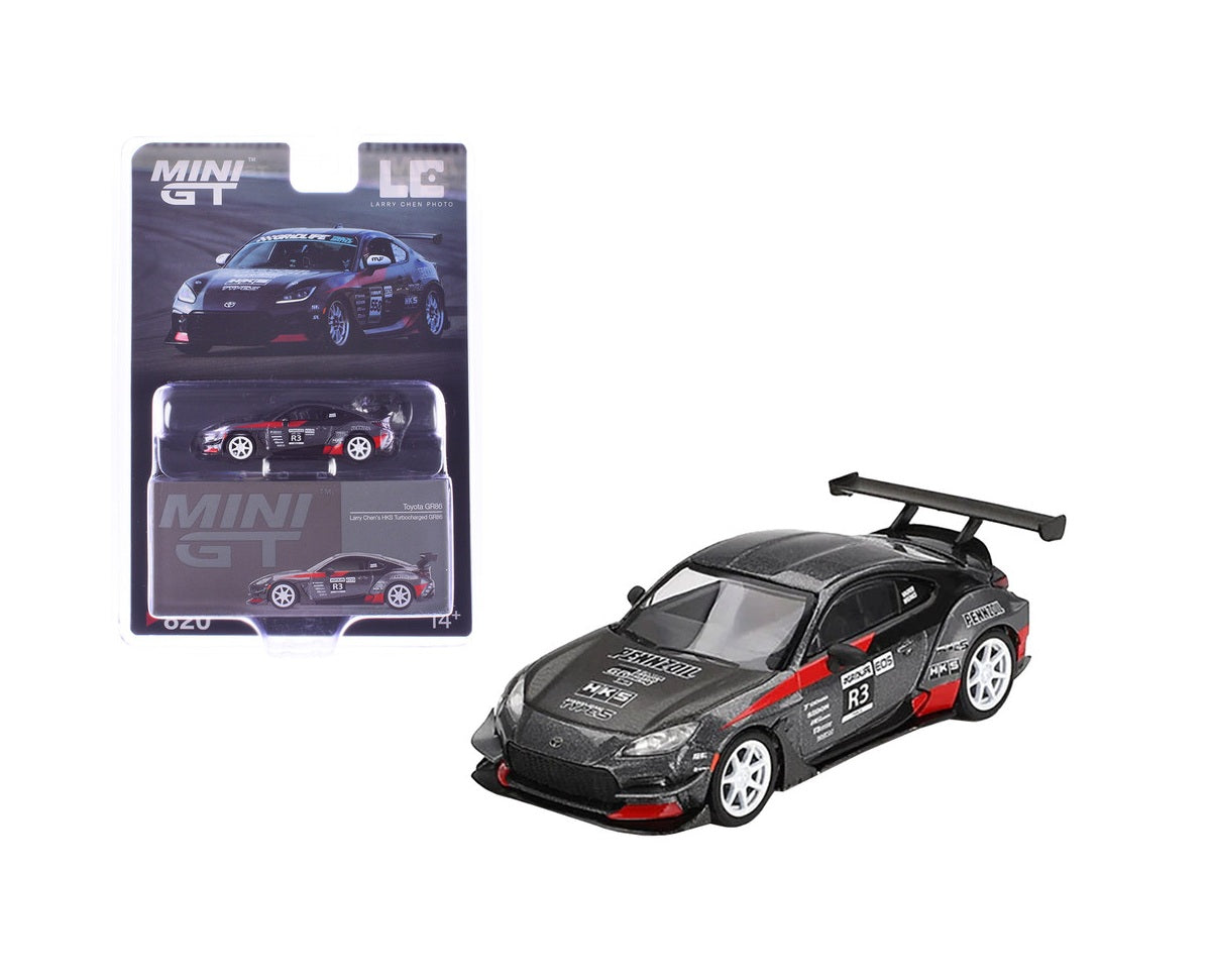 Mini GT - Toyota GR86 HKS Turbocharged Larry Chen's 2024 - Scale 1/64 MGT00820-BL