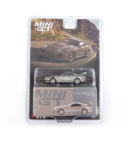 Mini GT - Toyota Supra MK4 (A80) Veilside Combat V-II Gray 2011 - Scale 1/64 MGT00978-BL Blister Packing