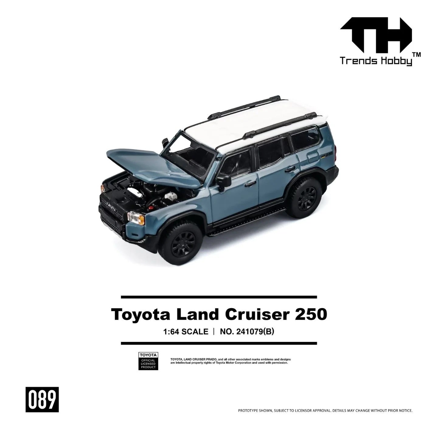 Trends Hobby - Toyota Land Cruiser 250 Bleu - Échelle 1/64 241079(B)