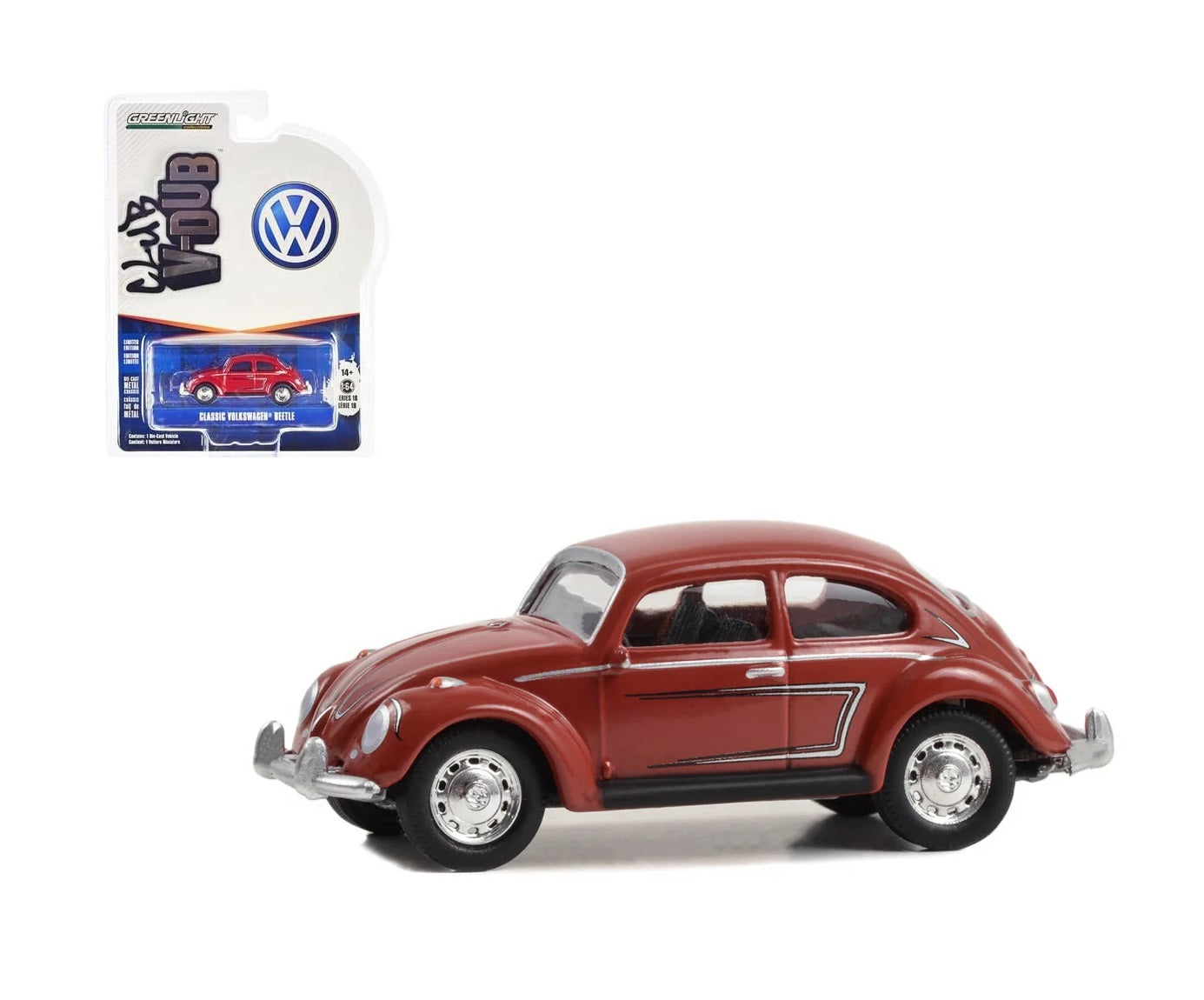 Greenlight - Volkswagen Beetle Classic Red - Club V-Dub - Greenlight - Scale 1/64