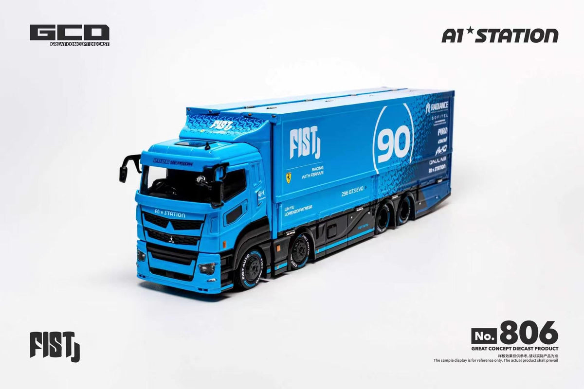[PRE-ORDER] GCD - LBWK Mitsubishi Fuso Super Great Container Truck - 1/64 Scale KS-073-806