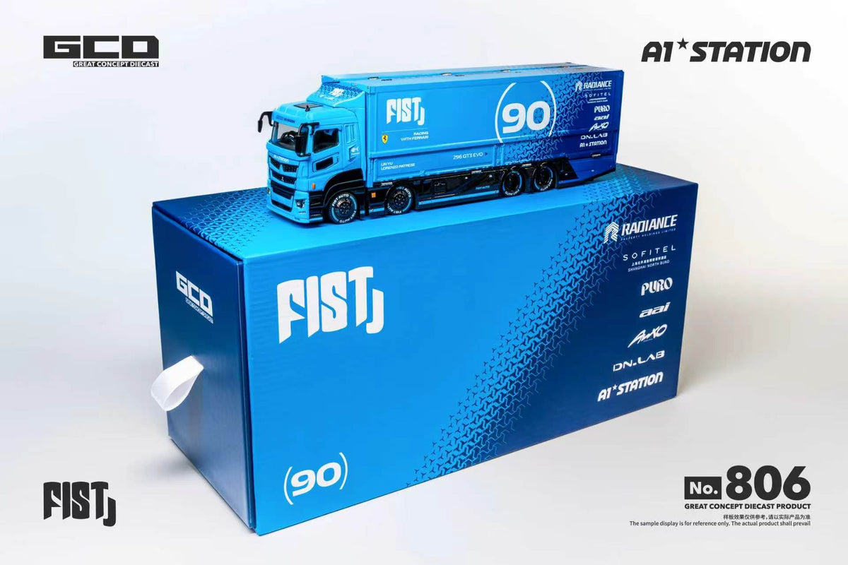 [PRE-ORDER] GCD - LBWK Mitsubishi Fuso Super Great Container Truck - 1/64 Scale KS-073-806