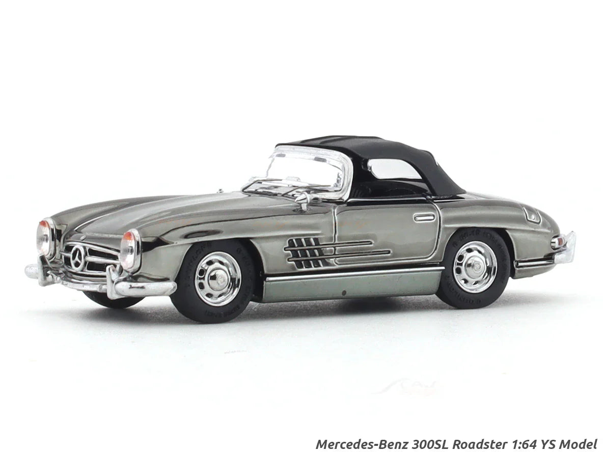 YS Models - 1957 Mercedes -Benz 300SL Roadster dark chrome - 1/64 Scale