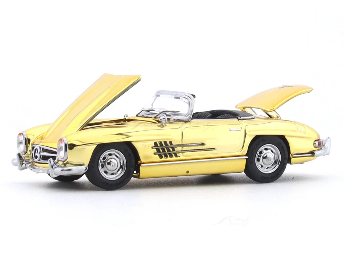 YS Models - 1957 Mercedes -Benz 300SL Roadster Gold - 1/64 Scale
